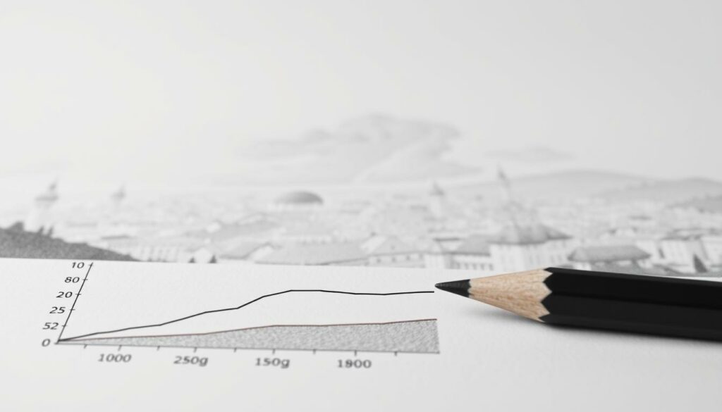 A detailed black and white pencil drawing showcasing the differences in health insurance premiums across various Swiss cantons. In the foreground, a sleek, modern graph or chart contrasts premium amounts, highlighted with subtle colored accents representing different regions. The middle ground features a stylized map of Switzerland with each canton outlined clearly and varying shades to indicate premium comparisons. The background includes a soft, blurred cityscape, evoking a sense of regional identity, with gentle sunlight filtering through clouds to create a calm, informative atmosphere. The focus is on clarity and professionalism, capturing the essence of healthcare cost comparisons. A detailed black and white pencil drawing showcasing the differences in health insurance premiums across various Swiss cantons. In the foreground, a sleek, modern graph or chart contrasts premium amounts, highlighted with subtle colored accents representing different regions. The middle ground features a stylized map of Switzerland with each canton outlined clearly and varying shades to indicate premium comparisons. The background includes a soft, blurred cityscape, evoking a sense of regional identity, with gentle sunlight filtering through clouds to create a calm, informative atmosphere. The focus is on clarity and professionalism, capturing the essence of healthcare cost comparisons.
