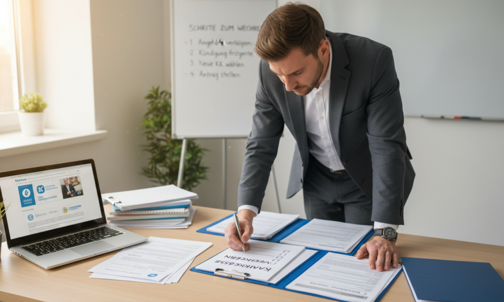 krankenkasse einschreiben